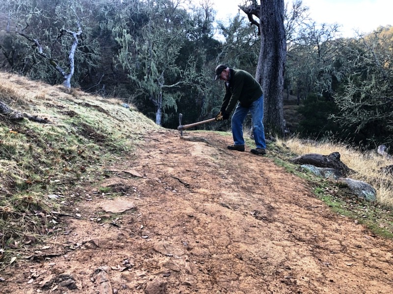 Before shot of the trail to be worked.